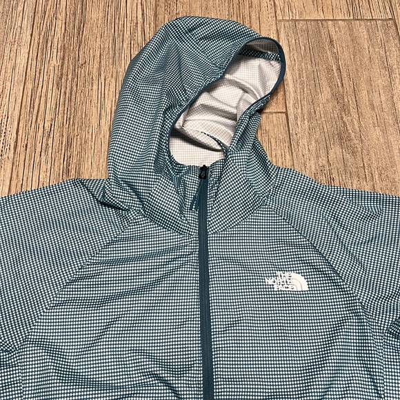 The North Face Women’s Zip Up Windbreaker Jacket with Hood Blue/White Size SP - Picture 2 of 10